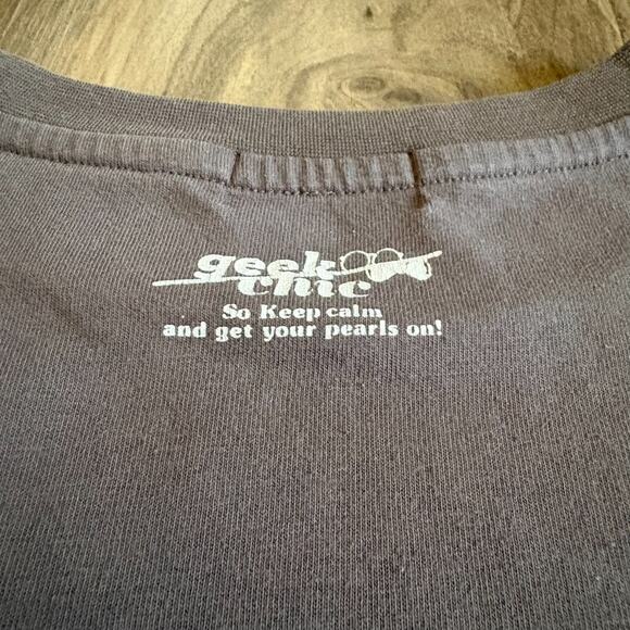 Vintage Peanuts Snoopy T-Shirt Men's Size M Gray Stained 1990s Geek Chic - Picture 6 of 6